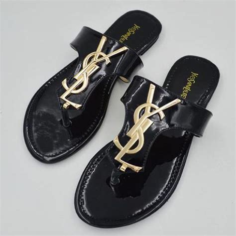 women's ysl slides|saint laurent sandals flat.